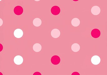 Pink Polka Dots Pattern Background: A Delightful Design of Circles