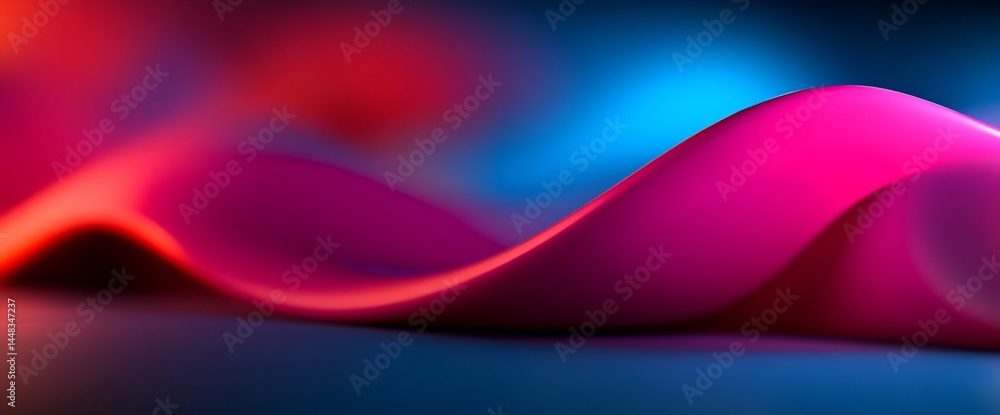 Poster a mesmerizing abstract interplay of vibrant hues and flowing curved lines creates a dreamy backgroun