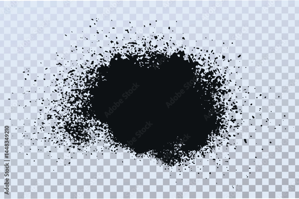 Poster grunge paint circles and strokes vector element. brush smear stain texture.