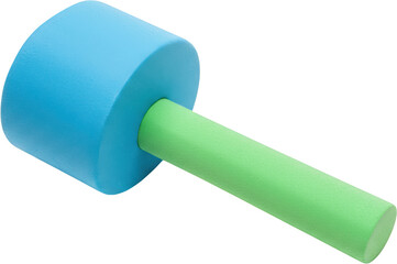 Lightweight Foam Pool Noodle Dumbbell Aqua Fitness Equipment Blue and Green Exercise Aid