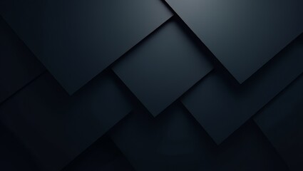 Fototapeta premium Geometric Dark Background with Overlapping Squares