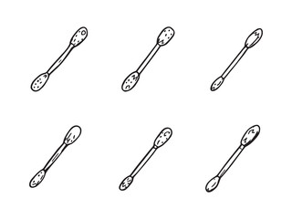 Alcohol swab line art icon for health safety