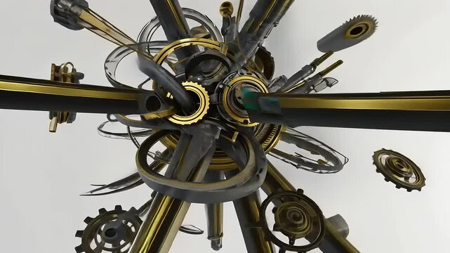 antique skeleton key with gold