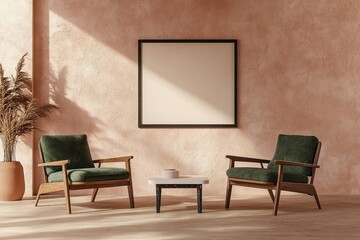 Fototapeta premium Modern, Cozy Living Room Mockup