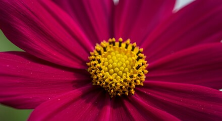 Obraz premium Close-up of a Pink Flower with Yellow Center Petals