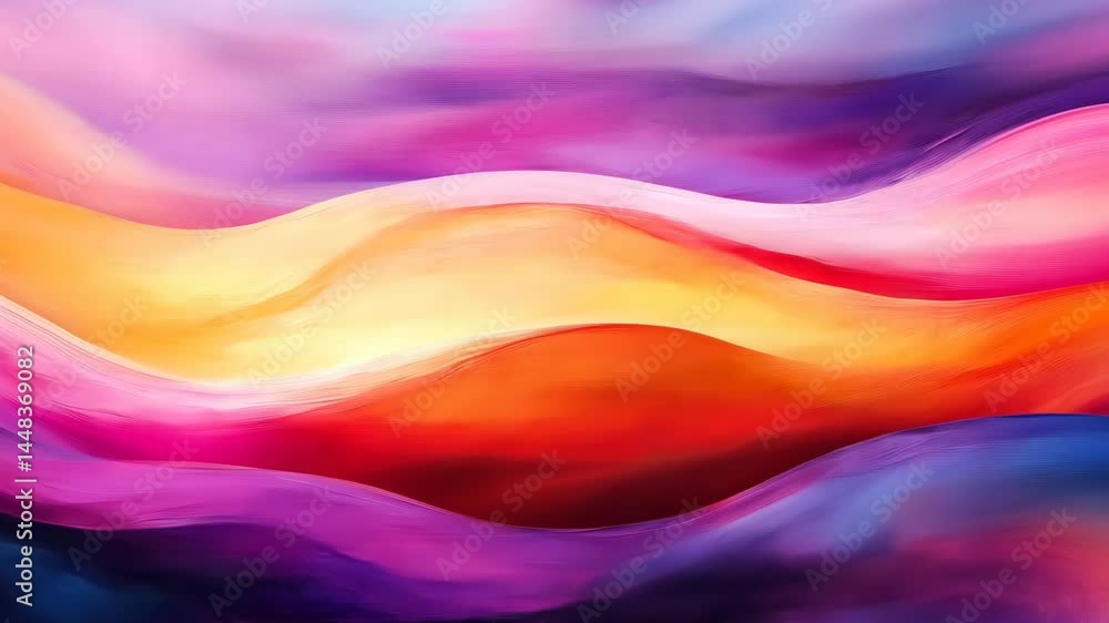 Aufkleber vibrant waves of color in dynamic abstract flowing motion