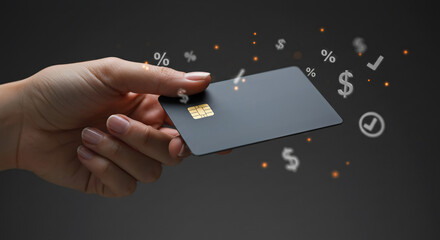 Credit Card in Hand: Finance, Payment, and Secure Transactions