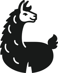 Llama vector silhouette