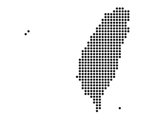 Dotted map of Taiwan Small