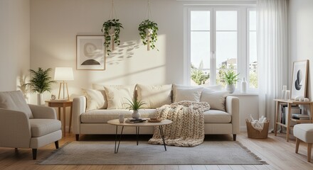 Living Room Decor with Neutral Tones