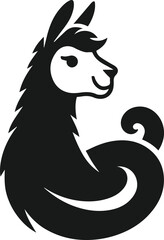 Llama vector silhouette