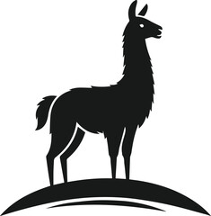 Fototapeta premium Llama vector silhouette