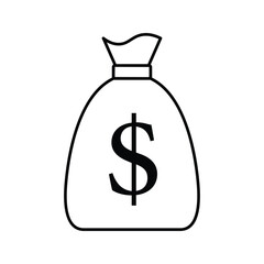Money Bag icon. sign for mobile concept and web design. vector illustration