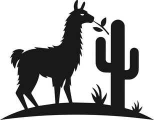 Llama vector silhouette