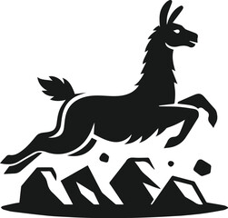 Llama vector silhouette