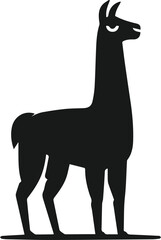 Llama vector silhouette
