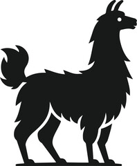 Llama vector silhouette