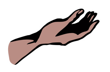 Vector drawing. Big round sun icon