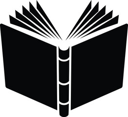 Open Book Icon Clean and Elegant Style, Flat Open Book Design for Teaching and Learning