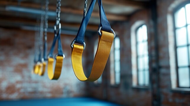 Gym Suspension Straps Industrial Setting