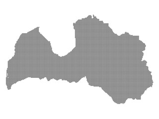Dotted map of Latvia XL