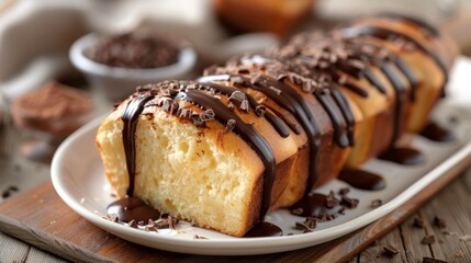 Chocolate glazed bread loaf image