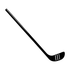 Hockey Stick Silhouette vector illustration