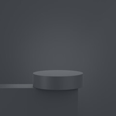 Modern Product Podium. 3D Backdrop. 3D illustration.