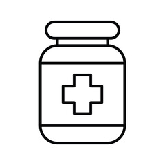 Medicine Bottle icon. symbol for mobile concept and web design. vector illustration