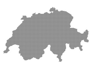 Dotted map of Switzerland XL