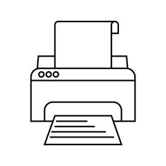 Printer icon set. for mobile concept and web design on white background