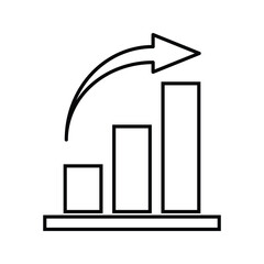 Chart icon. graph sign for mobile concept and web design. vector illustration