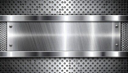 Gears engineering mechanics industry concept. Metallic texture with a smooth, brushed center panel.