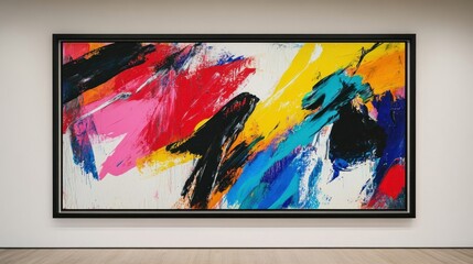 Abstract painting with bold brushstrokes