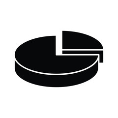 Pie chart icon. flat illustration of Pie chart vector icon for web. simple vector illustration