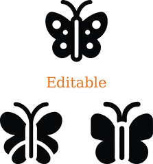 minimalist butterfly design with bold lines. modern triangular butterfly icons with serif font. symmetrical butterfly shapes.