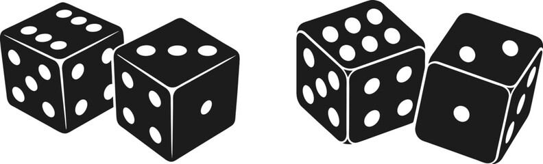 Ludo dice vector, Ludo game dice icon vector art illustration