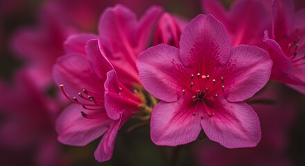 Blooming Pink Flower Closeup with Delicate Petals