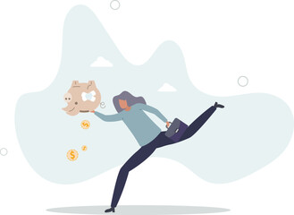 Poor retiree old man, broke losing all pension or retirement funds, financial problem, poverty or bankruptcy after retired concept, character life .