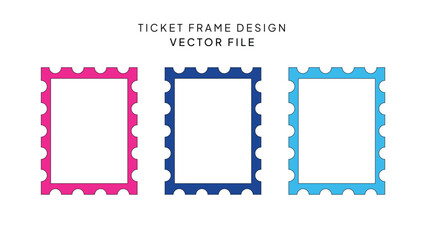 Set of Colorful Frames, Abstract Stamp Frame Collection Vector Design