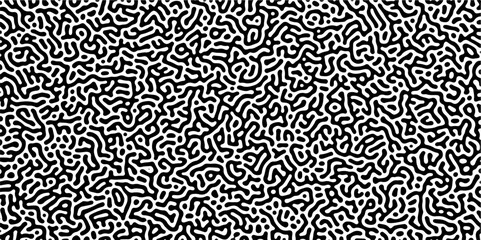 Diffusion reaction seamless vector pattern. Natural seamless line pattern. Linear design with biological shapes. Reaction-diffusion or truing pattern formation. abstract truing organic wallpaper.	