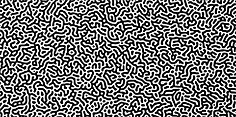 Diffusion reaction seamless vector pattern. Natural seamless line pattern. Linear design with biological shapes. Reaction-diffusion or truing pattern formation. abstract truing organic wallpaper.	