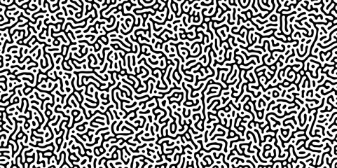 Diffusion reaction seamless vector pattern. Natural seamless line pattern. Linear design with biological shapes. Reaction-diffusion or truing pattern formation. abstract truing organic wallpaper.	