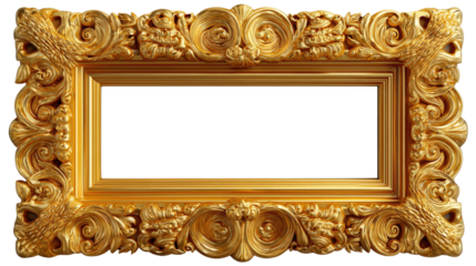 Golden Artistry: An exquisitely ornate, gilded frame commands attention. The intricate detailing and rich golden tones promise an exquisite aesthetic, a true embodiment of artistry.