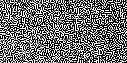 Diffusion reaction seamless vector pattern. Natural seamless line pattern. Linear design with biological shapes. Reaction-diffusion or truing pattern formation. abstract truing organic wallpaper.	