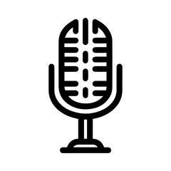 Microphone Icon in Black and White