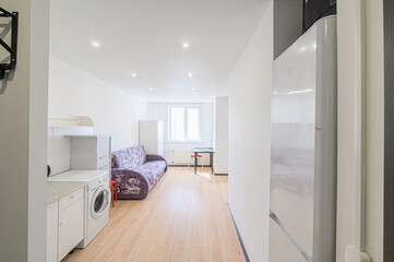 standard interior apartment. living room with sofa