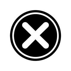 Obraz premium Black and White Cancel Icon