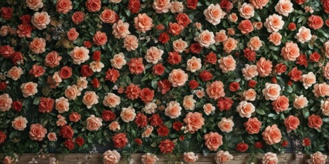 Elegant vintage artificial flower wall backdrop  Perfect for events & photoshoots ,  close-up,  backdrop