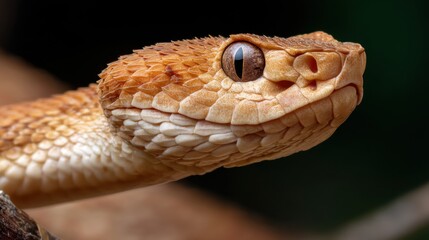 Obraz premium Close-Up of a Venomous Snake Head